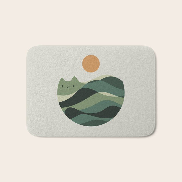 Cat Landscape 123 Bath Mat Gallery Image 1