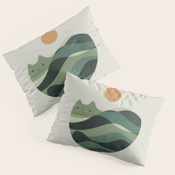 Cat Landscape 123 Pillow Sham Gallery Image 3