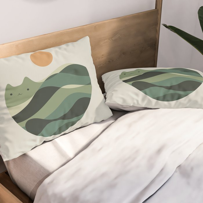 Cat Landscape 123 Pillow Sham Gallery Image 2