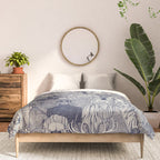 cryptid crowd blue off white Comforter Gallery Image 3