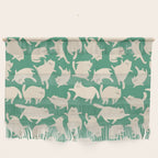 White Silly Cats Pattern Wall Hanging Gallery Image 1