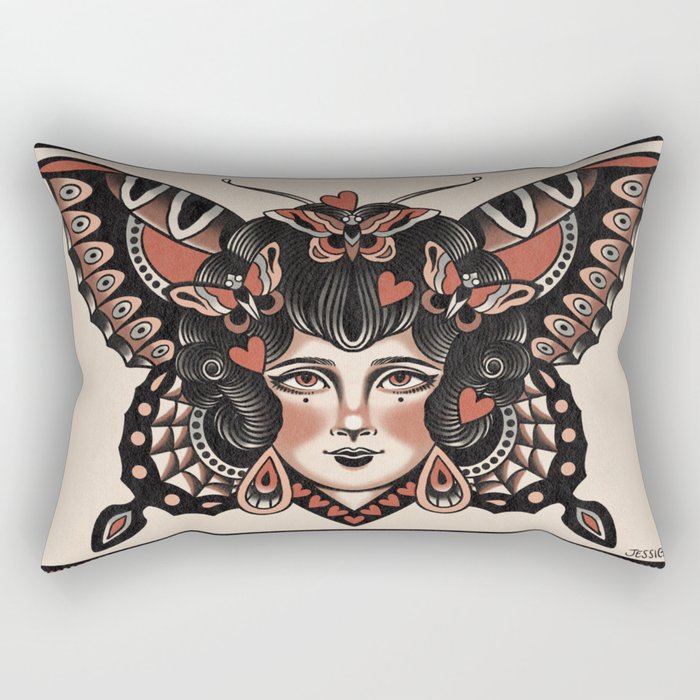 Queen of my heart (black hair) Rectangular Pillow Gallery Image 1