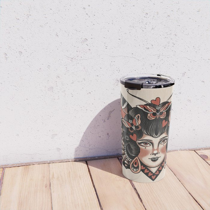 Queen of my heart (black hair) Travel Mug Gallery Image 4