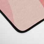 Retro Liquid Swirl Abstract Pattern Square In Blush Pink Tones Desk Mat Gallery Image 4