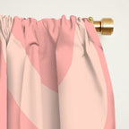 Retro Liquid Swirl Abstract Pattern Square In Blush Pink Tones Window Curtain Gallery Image 2