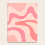 Retro Liquid Swirl Abstract Pattern Square In Blush Pink Tones Notebook Gallery Image 4