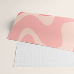 Retro Liquid Swirl Abstract Pattern Square In Blush Pink Tones Wrapping Paper Gallery Image 2
