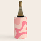 Retro Liquid Swirl Abstract Pattern Square In Blush Pink Tones Wine Chiller Gallery Image 1