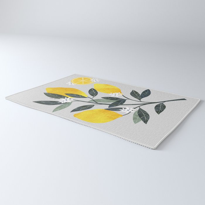 Lemon tree branch Rug Gallery Image 3