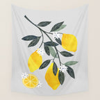 Lemon tree branch Wall Tapestry Gallery Image 4