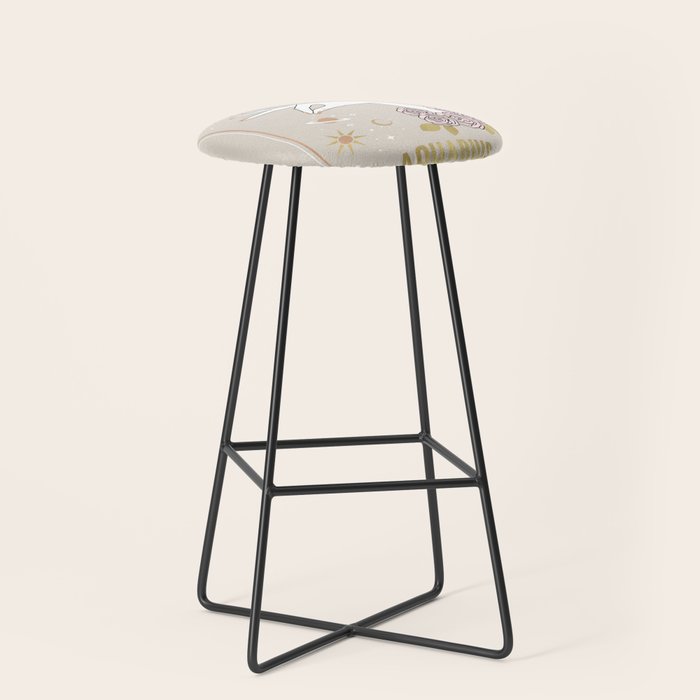 Aquarius Zodiac Sign Stool Gallery Image 1