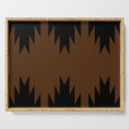 Geometric Southwestern Minimalism - Earthy Burnt Orange Serving Tray Gallery Image 1