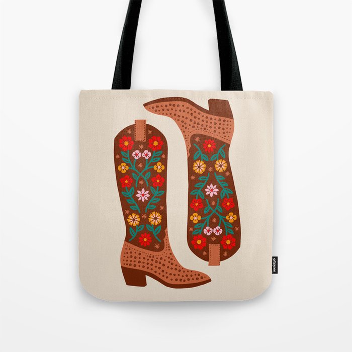 Cowgirl Boots - Bright Multicolor Tote Bag Gallery Image 1