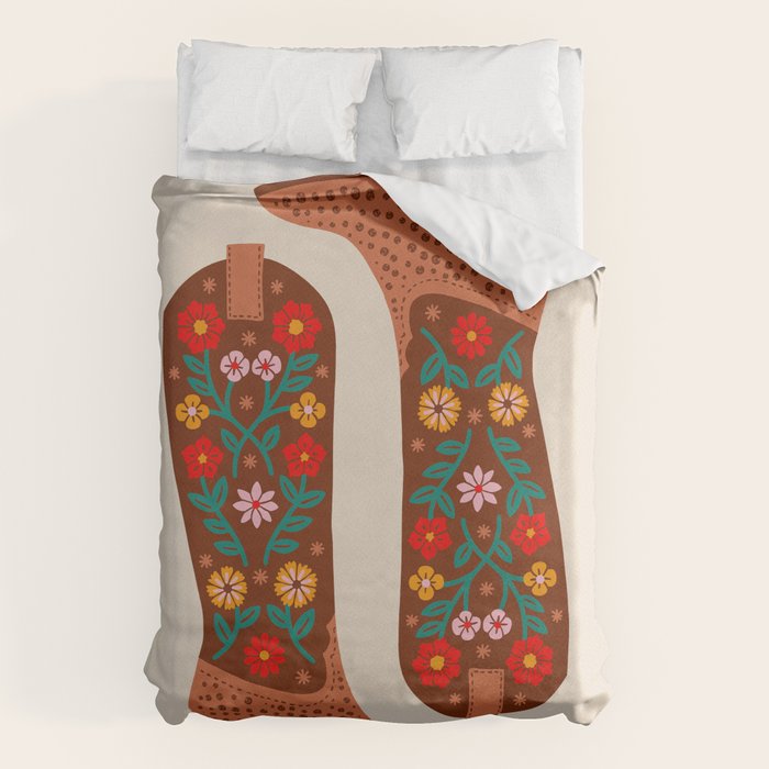 Cowgirl Boots - Bright Multicolor Duvet Cover Gallery Image 6