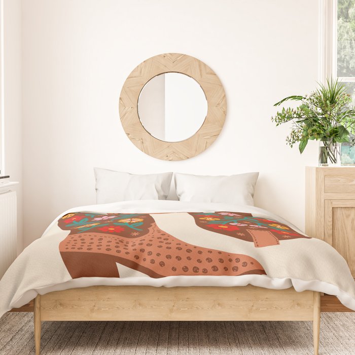 Cowgirl Boots - Bright Multicolor Duvet Cover Gallery Image 3
