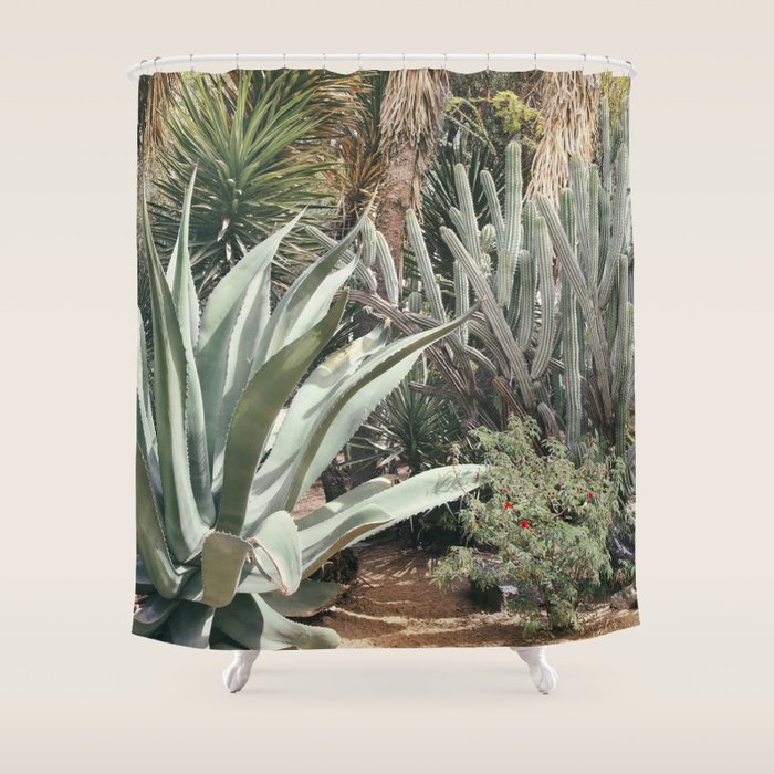Cactus Garden #3 - Nature Photography Shower Curtain Gallery Image 1