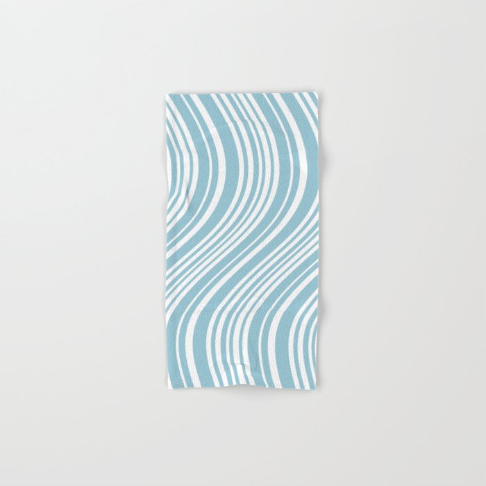 Wavy Stripes XXXV - Sky Blue Bath Towel Gallery Image 1
