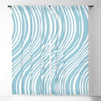Wavy Stripes XXXV - Sky Blue Window Curtain Gallery Image 5