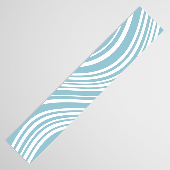 Wavy Stripes XXXV - Sky Blue Table Runner Gallery Image 3