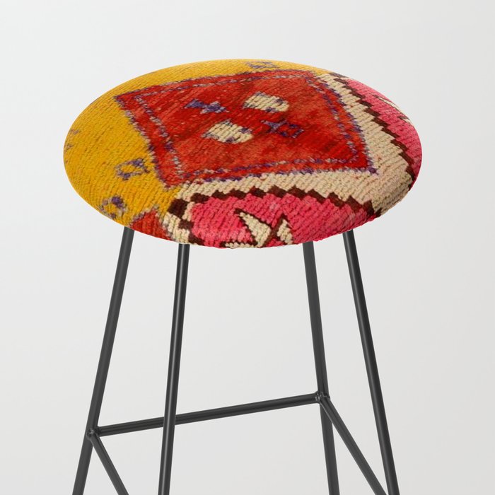 Heritage Moroccan Berber Carpet Design Stool Gallery Image 2
