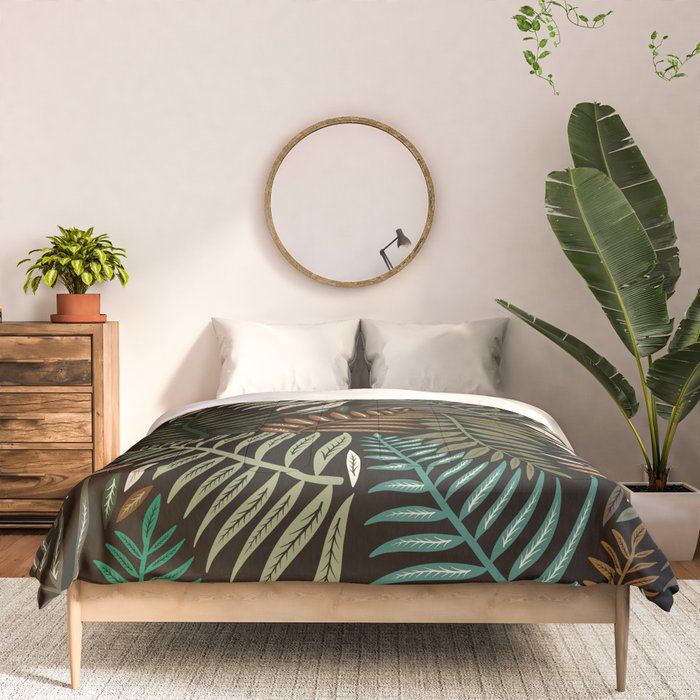 Palm Pattern â Khaki Green Comforter Gallery Image 3