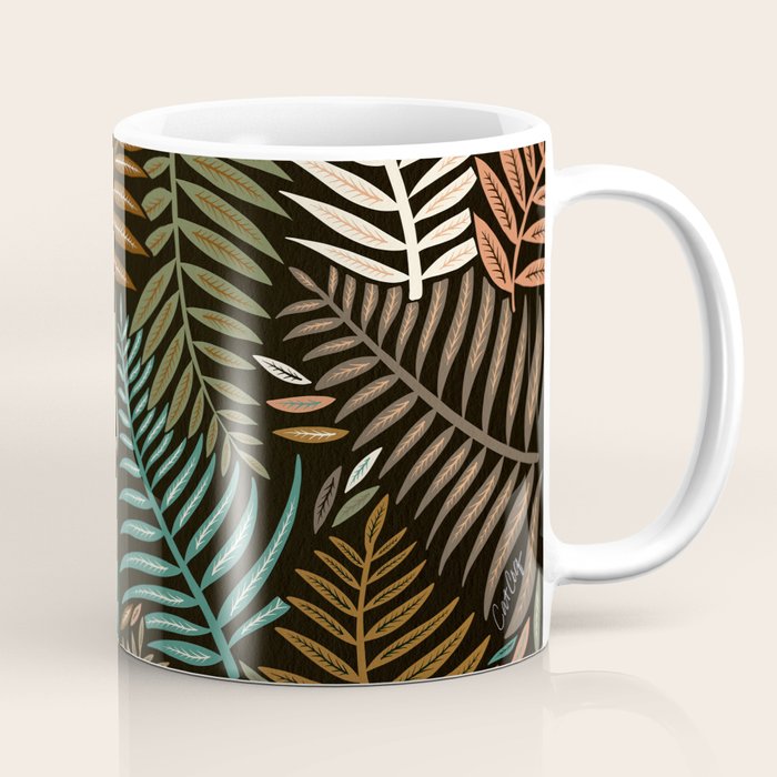 Palm Pattern â Khaki Green Coffee Mug Gallery Image 1