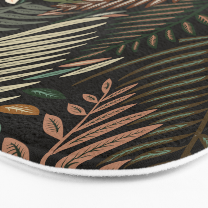 Palm Pattern â Khaki Green Bath Mat Gallery Image 3