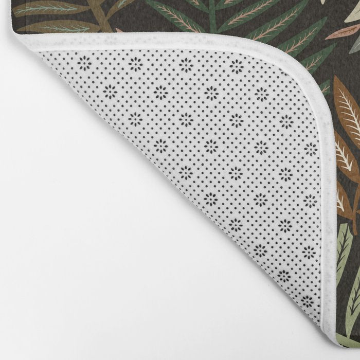 Palm Pattern â Khaki Green Bath Mat Gallery Image 2