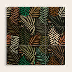 Palm Pattern â Khaki Green Wood Wall Art Gallery Image 1