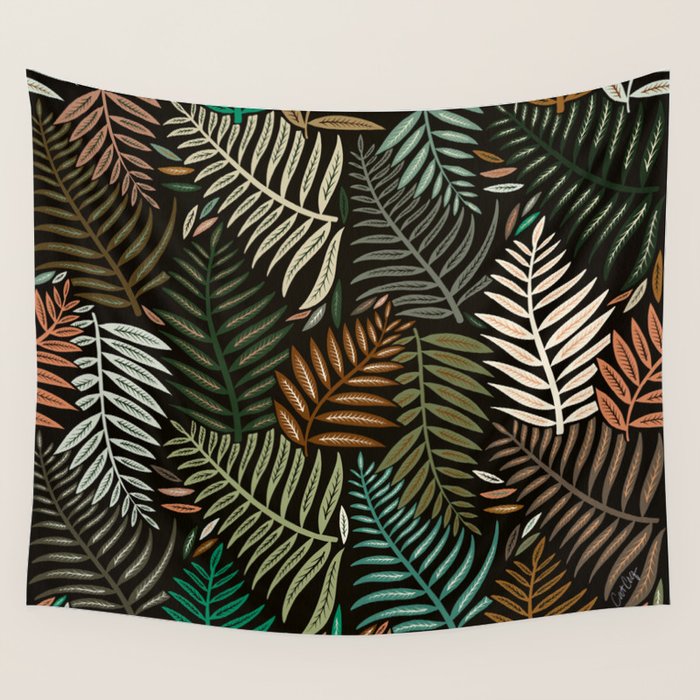 Palm Pattern â Khaki Green Wall Tapestry Gallery Image 1