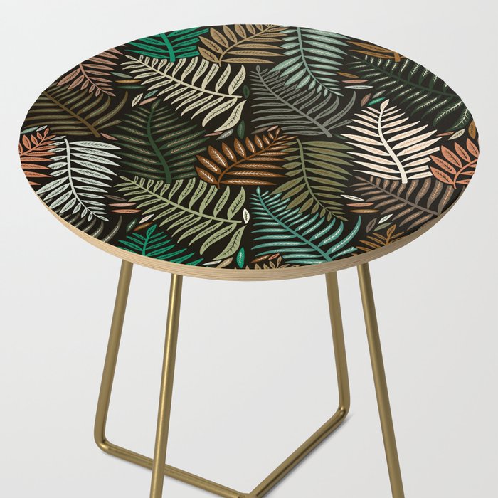 Palm Pattern â Khaki Green Side Table Gallery Image 2