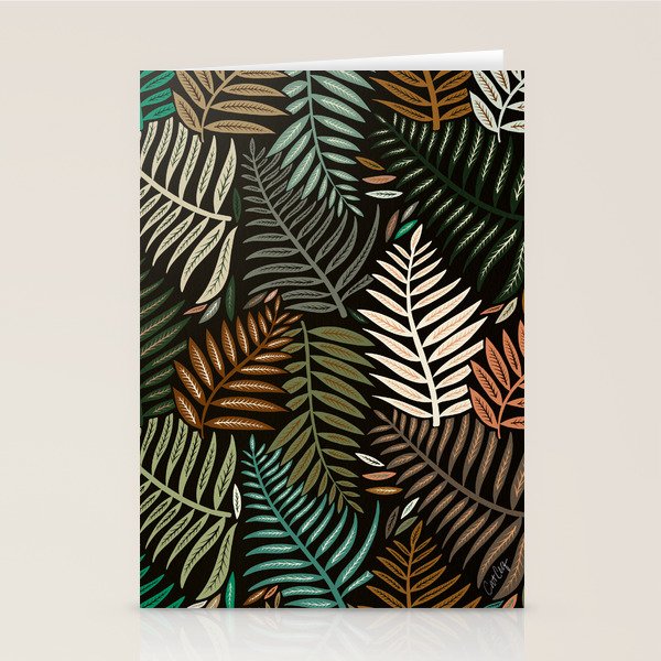 Palm Pattern â Khaki Green Stationery Card Gallery Image 2