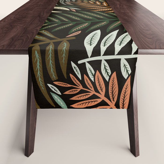 Palm Pattern â Khaki Green Table Runner Gallery Image 1