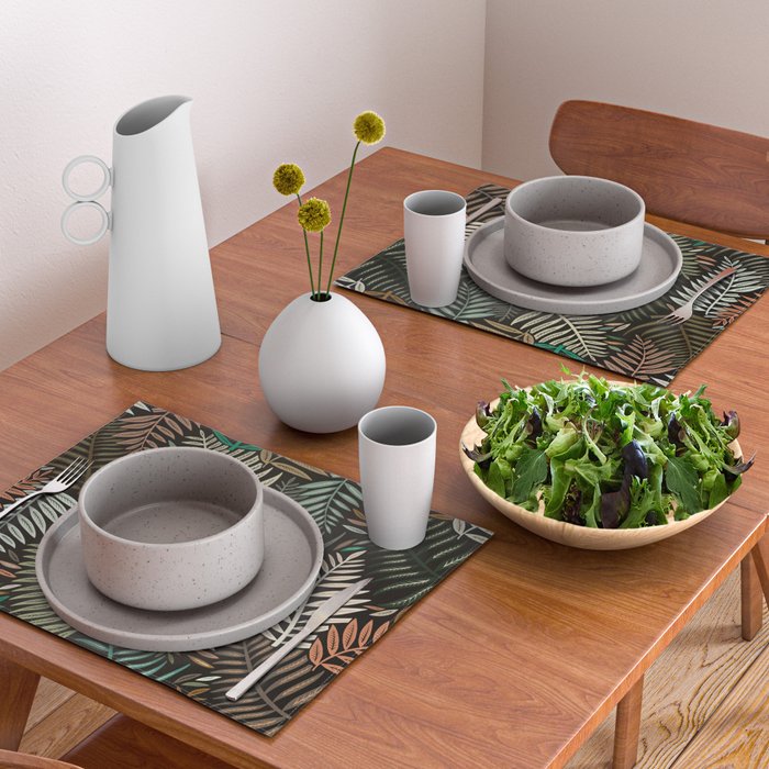 Palm Pattern â Khaki Green Placemat Gallery Image 2