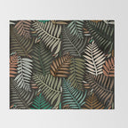 Palm Pattern â Khaki Green Throw Blanket Gallery Image 2
