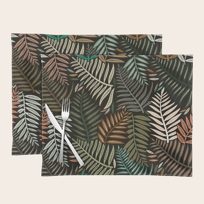 Palm Pattern â Khaki Green Placemat Gallery Image 1