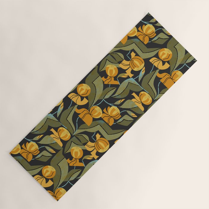Gold Garden Iris Yoga Mat Gallery Image 1