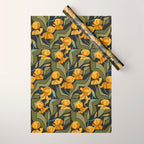 Gold Garden Iris Wrapping Paper Gallery Image 1