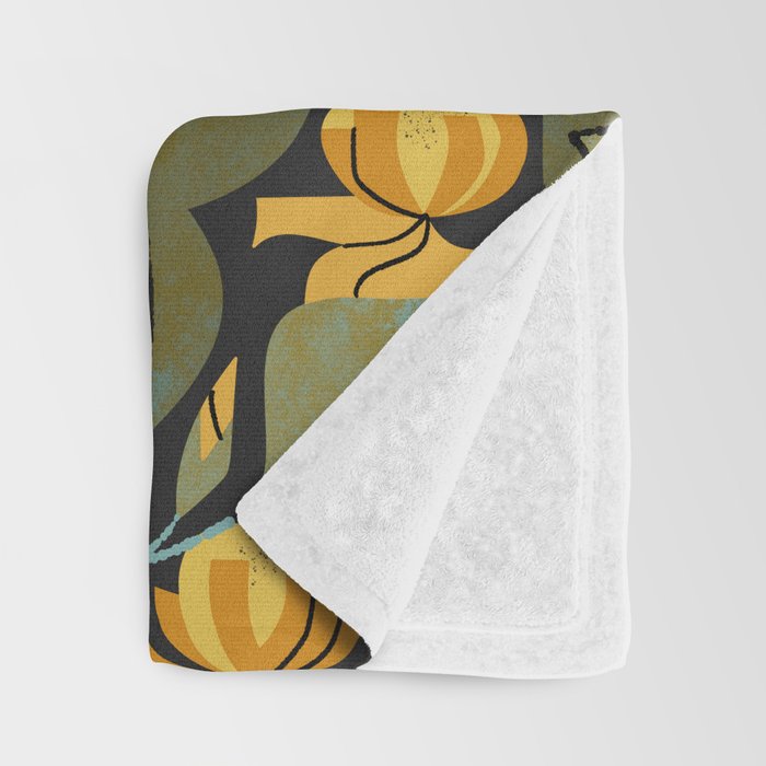 Gold Garden Iris Throw Blanket Gallery Image 3
