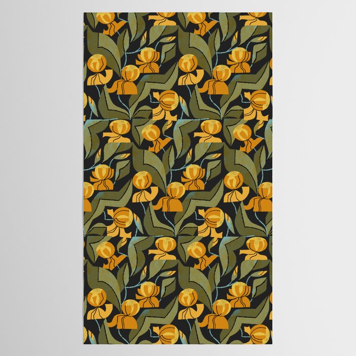 Gold Garden Iris Tablecloth Gallery Image 2