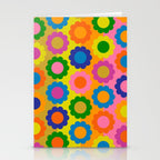 Happy Flowers Colorful Retro Maximalist Pattern Stationery Card Gallery Image 2