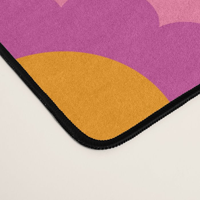 Happy Flowers Colorful Retro Maximalist Pattern Desk Mat Gallery Image 4