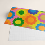 Happy Flowers Colorful Retro Maximalist Pattern Wrapping Paper Gallery Image 2