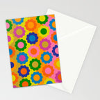Happy Flowers Colorful Retro Maximalist Pattern Stationery Card Gallery Image 2