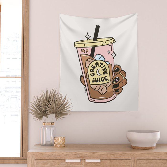CREATIVE JUICE (DARK) Wall Tapestry Gallery Image 2