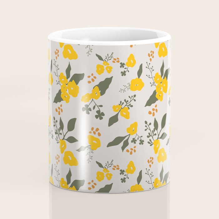 Flower Market Yellow Flowers Coffee Mug Gallery Image 4