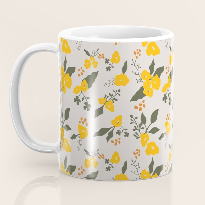 Flower Market Yellow Flowers Coffee Mug Gallery Image 3