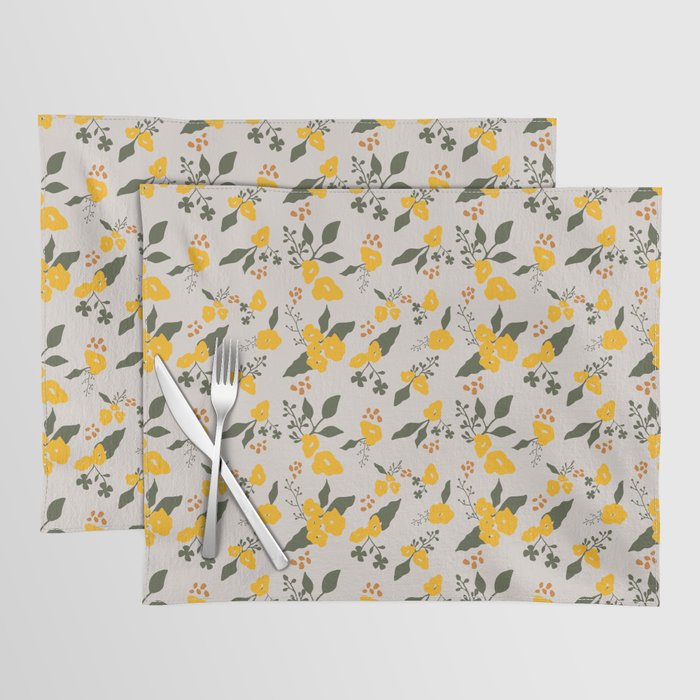 Flower Market Yellow Flowers Placemat Gallery Image 1