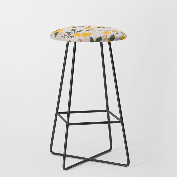 Flower Market Yellow Flowers Stool Gallery Image 1