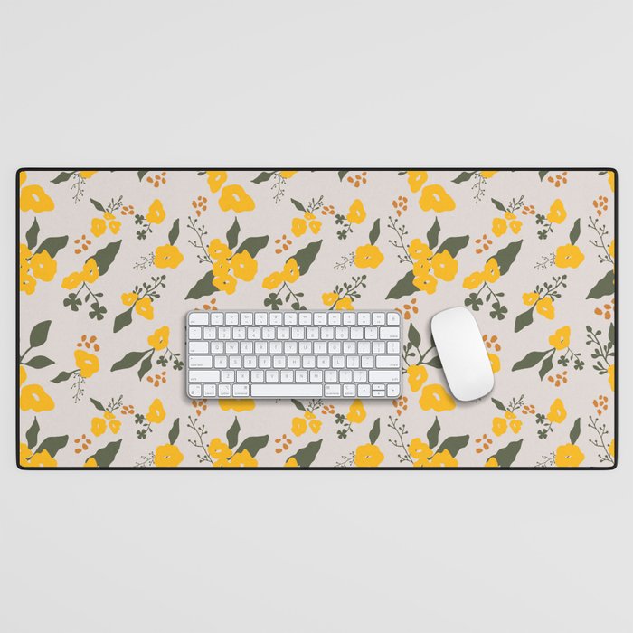 Flower Market Yellow Flowers Desk Mat Gallery Image 1